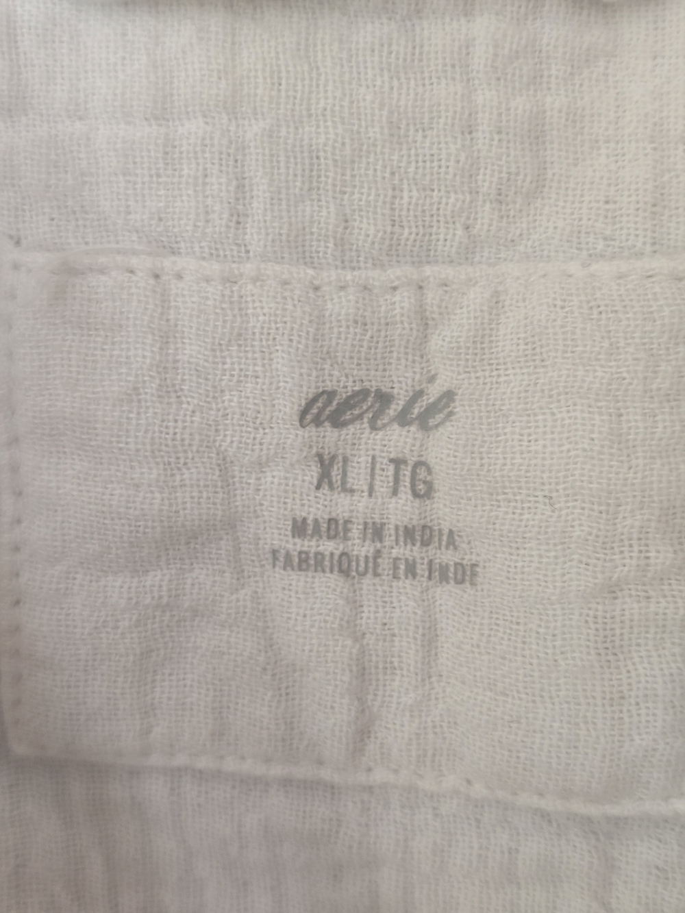 Aerie Daybreak Coverup Shirt White Lightweight Button-Front XL - Picture 4 of 9